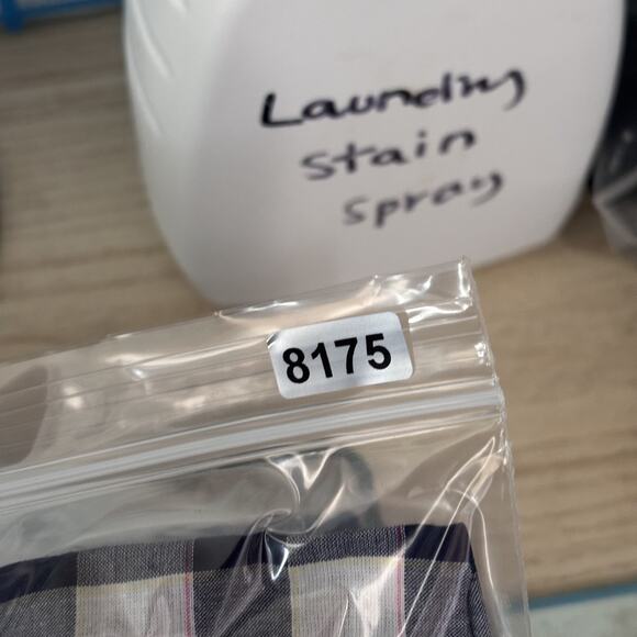 H&M Top 12 Navy‎ White Gingham Embroidered Puff Boho Cottage Maximalist Peasant - Picture 12 of 12